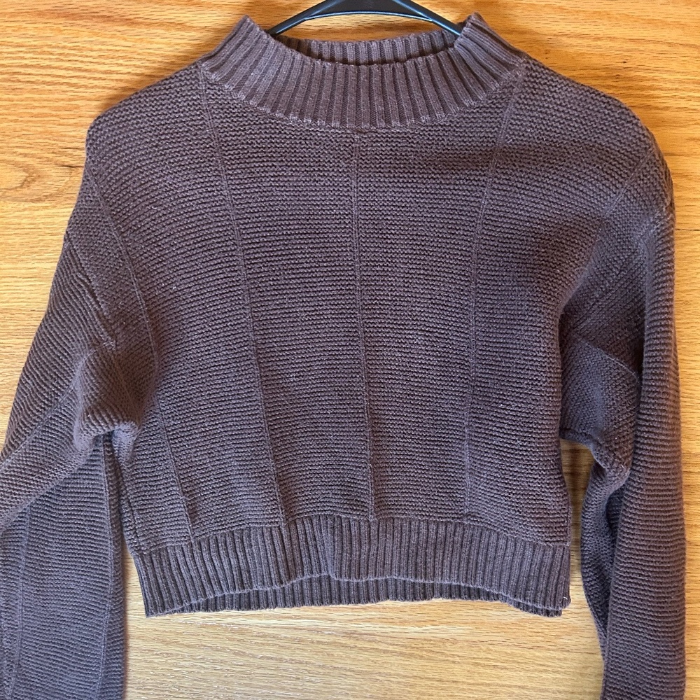 PacSun Brown Cropped Sweater